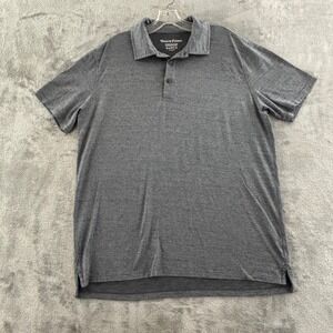 Wool & Prince Signature Merino Wool Polo Shirt Mens XL Charcoal Heather Gray